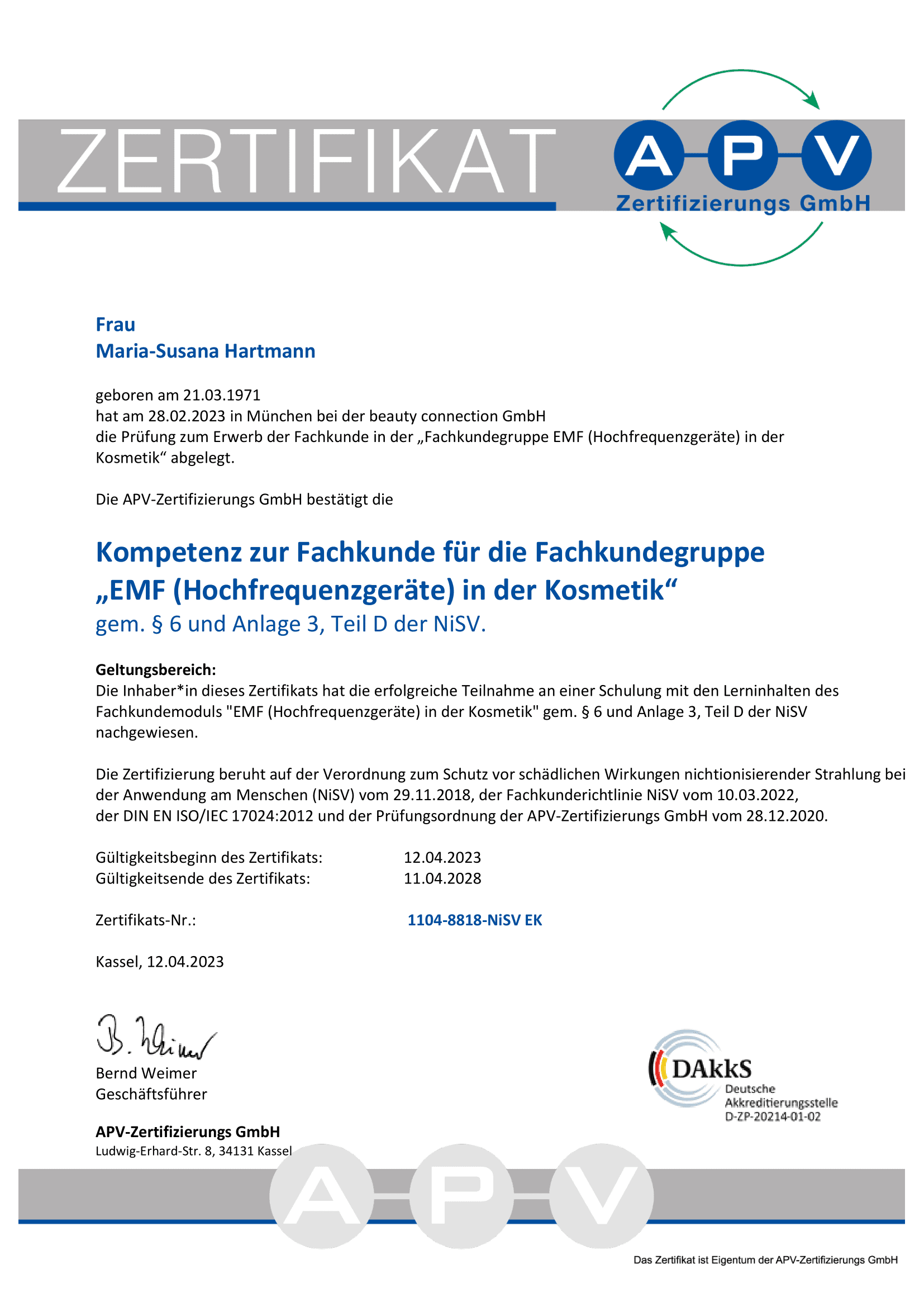 Zertifikat NiSV Maria Susana Hartmann 4 1
